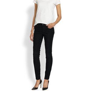 Paige Denim Verdugo Ultra Skinny Flocked Stripe Jean Size 28